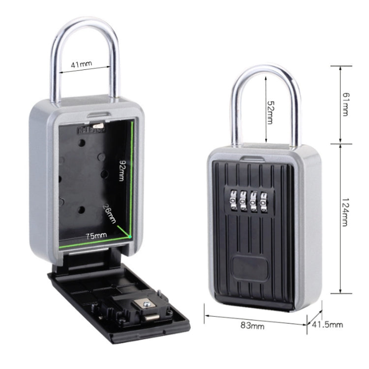 Password Key Box Wall-Mounted Metal Box Password Box Outdoor Key Anti-Theft Storage Box, Regular, Waterproof Cover Password Key Box Wall-Mounted Metal Box Password Box Outdoor Key Anti-Theft Storage Box, Regular, Waterproof Cover